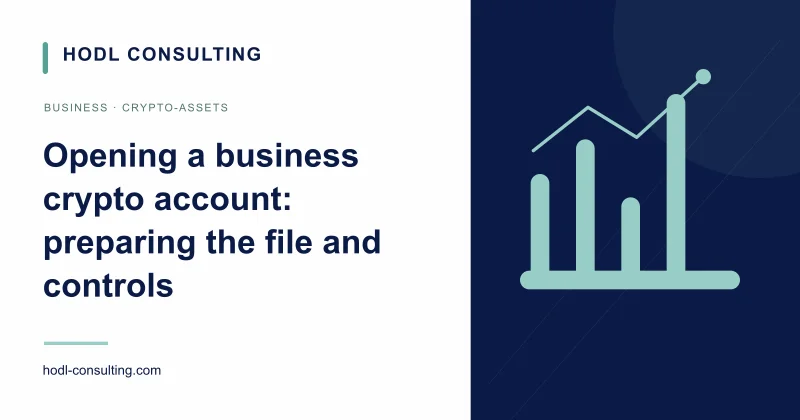 Opening a business crypto account: preparing the file and controls